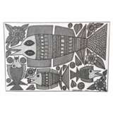 Fishes John KAUAGE Acrylic on canvas Papua New Guinea 2013 21th century - photo 1