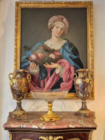 Sybille with turban and fruit bowl Oil on canvas 19th century 19th century - photo 8