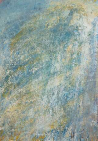 Wirkner, Michael (1954 Chemnitz-2012 Bad Saarow) "Blaues Seestück", Acryl, unsign., rückseitig Nachlaßstempel, 46x31,5 cm, im Passepartout hinter Glas und Rahmen - Foto 1