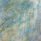 Wirkner, Michael (1954 Chemnitz-2012 Bad Saarow) "Blaues Seestück", Acryl, unsign., rückseitig Nachlaßstempel, 46x31,5 cm, im Passepartout hinter Glas und Rahmen - Foto 1