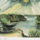 "Hagensche Wieck- Rügen", Aquarell, undeutl. sign., 25x34 cm, im Passepartout hinter Glas - фото 1