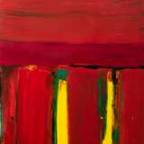 Flach, Winfried "Abstrakt in Rot", Acryl/ Lw., monogr. u.r. und rückseitig sign. und dat. 2012, 149x100 cm, ungerahmt - фото 1