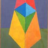 Ausleger, Rudolf (1897 Weißenfels-1974 Berlin) "Geometrische Figuren", Gouache, monogr. u.r. und dat. ´65, 30x21 cm, im Passepartout hinter Glas und Rahmen - photo 1