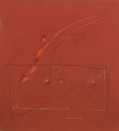 "Moderne Darstellung", Pastell, unsign., 30x27 cm, im Passepartout hinter Glas und Rahmen - фото 1