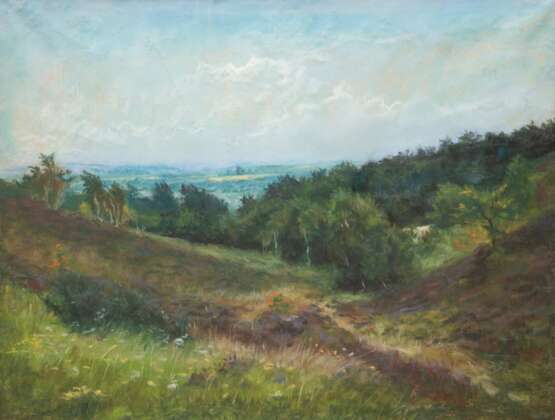 Matern, Hans Werner (1906 Rostock-1996 Lübeck) "Waldlandschaft", Pastell, sign. u.l., 48x59 cm, hinter Glas - Foto 1