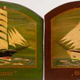Paar Schiffsbilder "Gorch Fock" und "Bark Pamir", Öl/Holz, undeutl. sign., je 25x31 cm - photo 1