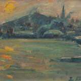Baitler, Zoma (1908 Litauen- 1994 Uruguay) "Stadt am Fluß im Sonnenuntergang", Öl/Lw., sign. u.r., 18,5x26,5 cm, Rahmen - photo 1