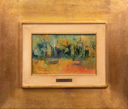 Reino, Oscar Garcia (1910-1993 Uruguay) "Abstrakte Landschaft", Öl/Karton, sign. u.l., 15x23,5 cm, Rahmen - Foto 1