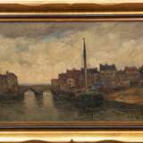 Guba, Rudolf Anton (1884 Hamburg-1950 München) "Hafenansicht", Öl/ Lw., sign. u.r., 39x60 cm, Rahmen - Foto 1