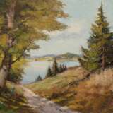 Runge, Jürgen (1929 Stettin-1992 Cismar/Kiel) "Seeblick", Öl/ Hartfaser, sign. u.r., 60,5x80 cm, Rahmen - photo 1