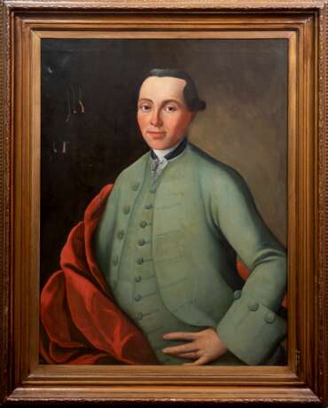 Altmeister des 18. Jh. "Porträt des Johann Andreas Sandmann", Öl/Lw., verso bez.: M.C.N. DER pinxit, Daten des Dargestellten (geb. 1750, vergemaehlet 1773) Rahmen, kleinere Hinterlegungen, Lw. mit Kratzspuren 8… - photo 1