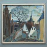 Friberg, E. "Stadtpartie", Öl/Lw., sign. u.r., 54,5x57 cm, Rahmen - Foto 1