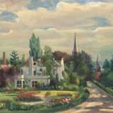 Langer, Fritz Josef (1916-?) "Stadtansicht von Münster", Öl/Mp., sign. und dat. `51 u.r., 36x48 cm, Rahmen - Foto 1