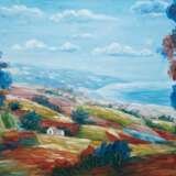 "Südländische Landschaft", Öl/ Lw., unsign., 50x60 cm, Rahmen - photo 1