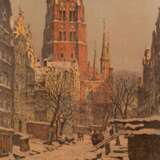 Bendrat, Artur (1872 Danzig-1914 Coswig) "St.-Marien in Danzig", Litho., in der Platte sign. und dat. 1906, betitelt u.l., 40x29 cm, im Passepartout hinter Glas und Rahmen - photo 1