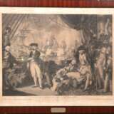 Orme, Daniel (c.1766-1832) "Der Sieg des glorreichen ersten Juni", Original-Radierung, Blatt gebräunt und Alterspuren, 52x64,5 cm, hinter Glas und Rahmen - photo 1