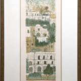 Pfeifer-Watenphul, Max (1896 Weferlingen-1976 Rom) "Südländische Stadtansicht", Farblitho., nummeriert 1/20, handsign., 51,5x21,5 cm, im Passepartout hinter Glas und Rahmen - photo 1