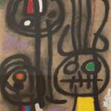 Miro, Joan (1893 Barcelona-1983 Palma) "Figürlich Abstrakt", Farblitho., 434/2000, Stempelsignatur, 32,5x23 cm, hinter Glas und Rahmen (Er war ein spanisch-katalanischer Maler, Grafiker, Bildhauer und Keramiker… - Foto 1