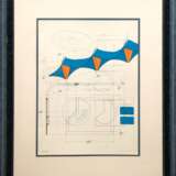 Bonalumi, Agostino (1935 Vimercate-2013 Desio) "Ohne Titel", Farbserigraphie, 177/ 300, sign. u.r. und dat ´81, 43x32 cm, im Passepartout hinter Glas und Rahmen (Bonalumi war ein italienischer Maler, der als ei… - photo 1