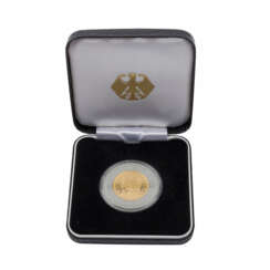 BRD/GOLD - 1 Deutsche Mark 2001 G in Gold,