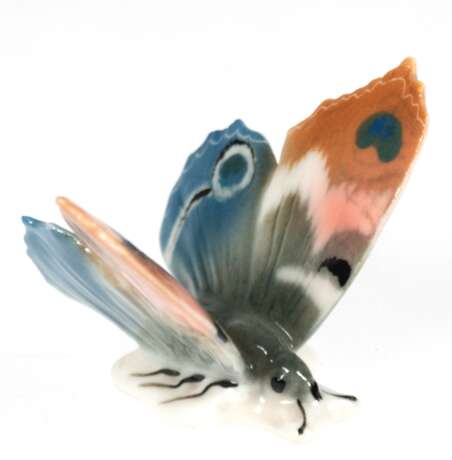 Porzellanfigur "Schmetterling", Karl Ens, Volkstedt, polychrom bemalt, H. 4,5 cm - фото 1