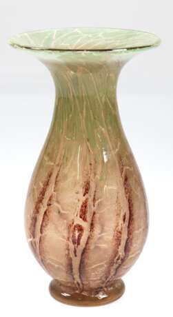 Ikora-Vase, WMF, um 1930, mit braunen, grünen und weißen Einschmelzungen, H. 20 cm - photo 1