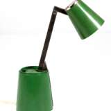 Kleine Reiselampe "Lampette", 1960er Jahre, grüner Kunststoff, Teleskop-Lampenarm aus Chrom, H. 25 cm- 42 cm - фото 1