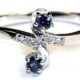 Ring, 416er GG/ 10 kt., 5 Rubine, RG 54, Innendurchmesser 17,2 mm - photo 1
