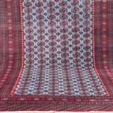 Afghan, durchgehend ornamental gemustert auf hellblauem Grund, rote Kante, 280x195 cm - Foto 1