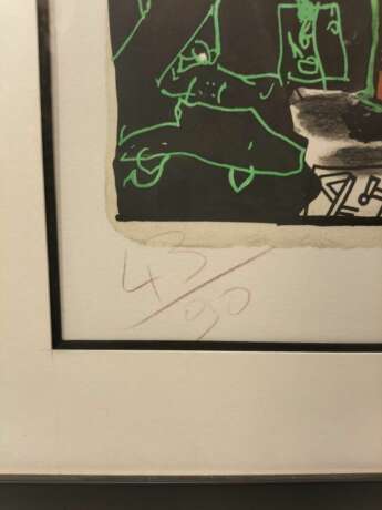 Lithograph by Robert Combas (1957-). Signed and Numbered 4390 21th century - photo 4