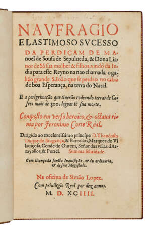 Naufrágio e lastimoso sucesso da perdiçam de Manuel de Sousa de Sepulveda - photo 1