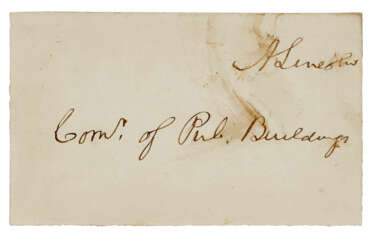 Franking signature addressed to Benjamin Brown French