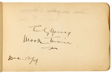 Autograph Book signed by Twain, Stowe, George Griffin and others