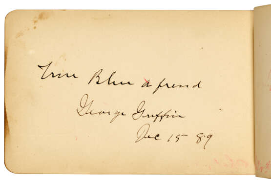 Autograph Book signed by Twain, Stowe, George Griffin and others - фото 2