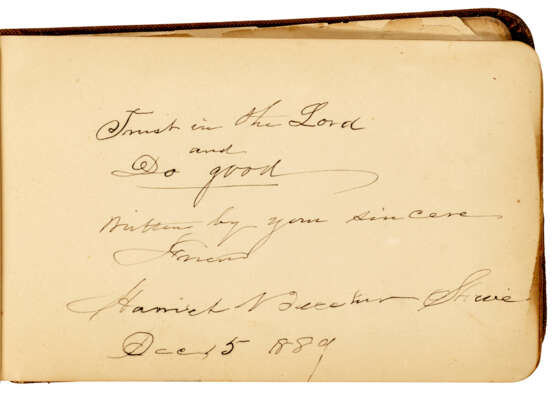 Autograph Book signed by Twain, Stowe, George Griffin and others - фото 3