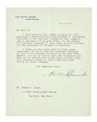On resettlement of Jewish refugees in Palestine
