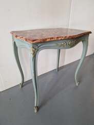 Belle table avec plateau en marbre 