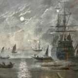 18th Century Grisaille `Moonlight` in the style of Charles Lacroix de Marseille 18th century - photo 5
