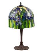 Overview. Tiffany style stained glass lamp. 20th century. 