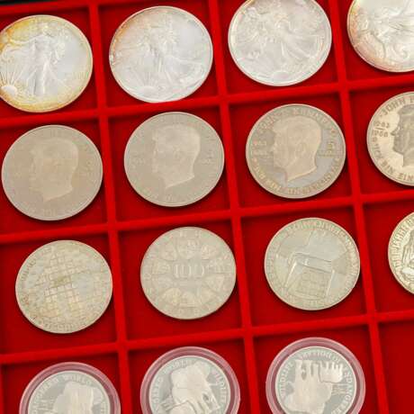 4 KABE Tableaus mit diversen Münzen, dabei Silber und - photo 4