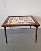 Overview. Vintage table with butterflies