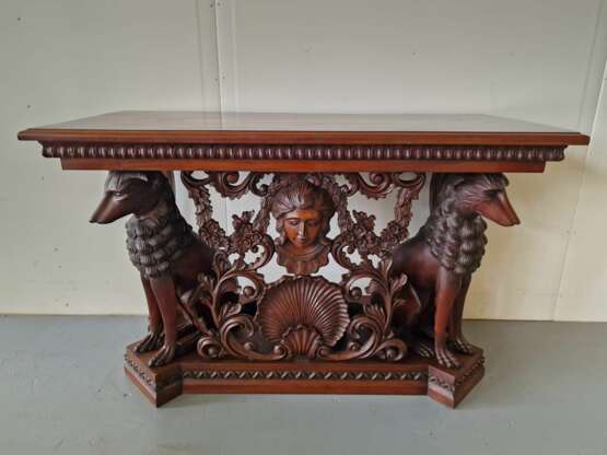 Neo-Renaissance style mahogany console Mahogany Eclecticism Early 20th century - photo 9