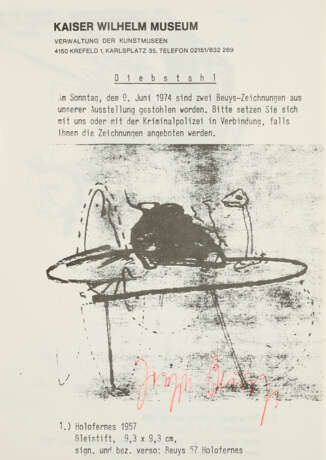 Joseph Beuys. Diebstahl - photo 1