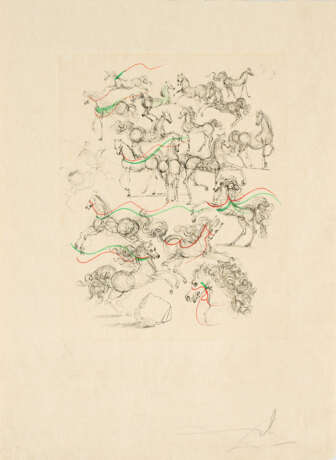 Salvador Dalí. Les petits chevaux (From: Poèmes de Mao Tse-tung) - фото 1