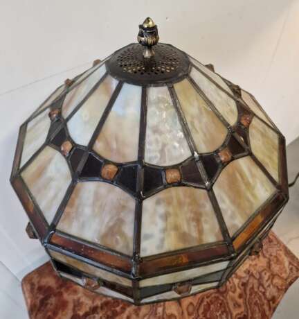 Grande lampe de table de style Tiffany Messing Other style Mid-20th century - Foto 2