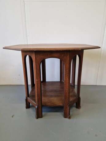 Art Nouveau octagonal table Oak - Foto 2