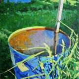 “Blue barrel” Canvas Oil paint Realist Everyday life 2019 - photo 1