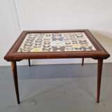 Vintage table with butterflies Mahogany Design of 50-60’s Mid-20th century - photo 1