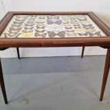 Vintage table with butterflies Mahogany Design of 50-60’s Mid-20th century - photo 6