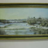 „Das Bild der Erste Schnee“ Karton Ölfarbe Realismus Landschaftsmalerei 2008 - Foto 1